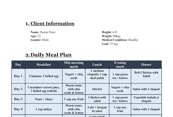 create diet plans and provide nutrition guidance