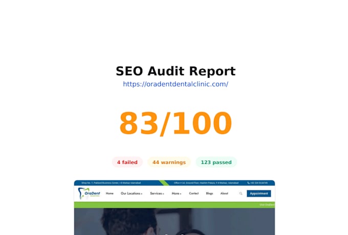 a complete website SEO audit report in pdf