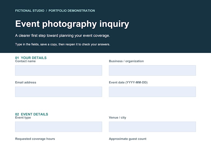 convert your business form into a fillable PDF