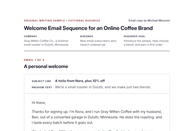 write sales emails and email sequences for your business