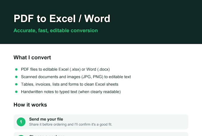 convert PDF to editable excel or word