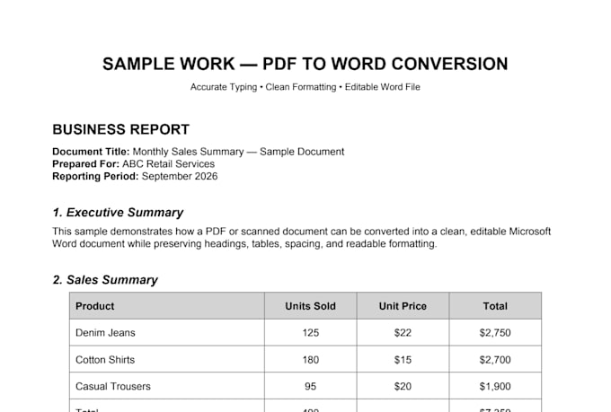 convert PDF to word and type scanned documents