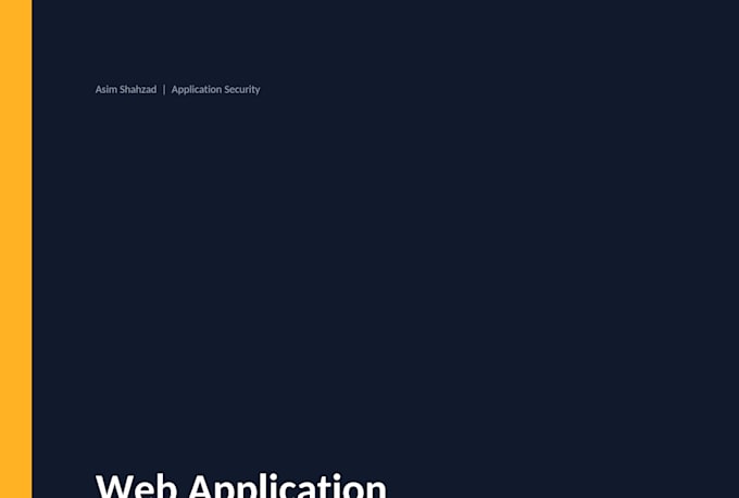 do web application penetration testing with a full report