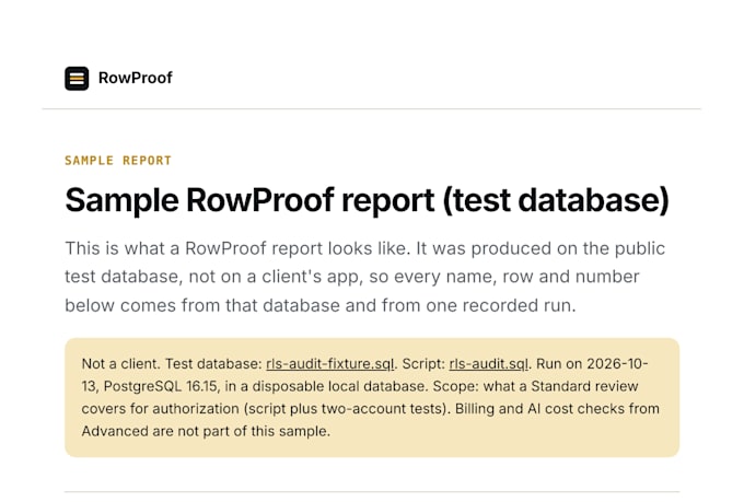 review your lovable and supabase app security with rowproof