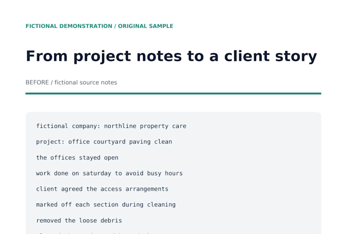 write your contractor project case study or customer success story