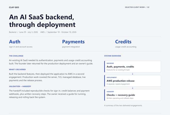 build full stack web apps, saas mvps and business dashboards