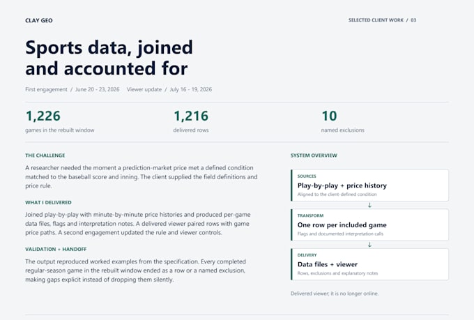build web scraping, etl and API data pipelines with validation