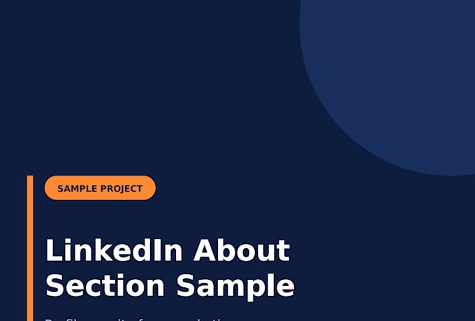 rewrite your linkedin profile headline and about section