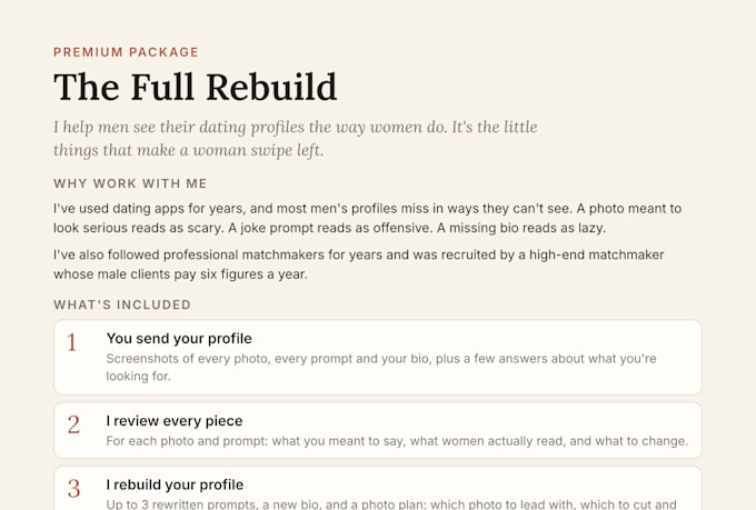 do a comprehensive dating profile review