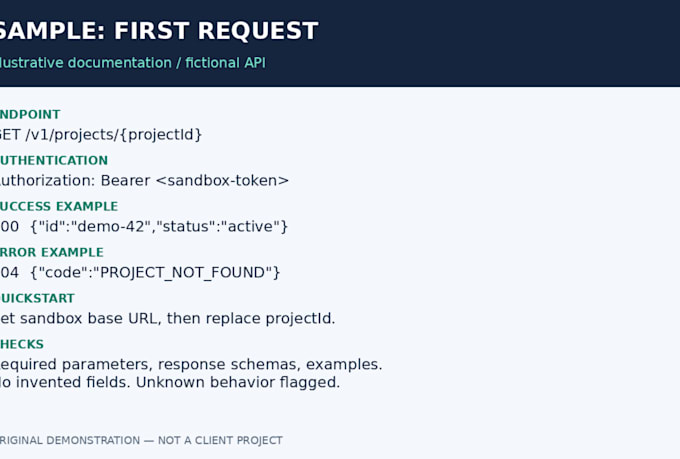 write clear API documentation with openapi and a developer quickstart