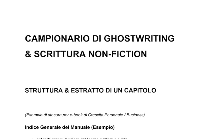 il tuo ghostwriter professionale per ebook e guide in italiano