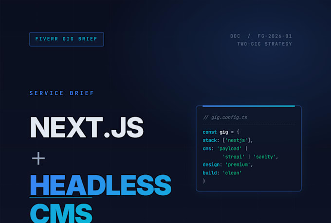 design a premium nextjs frontend and integrate your headless cms