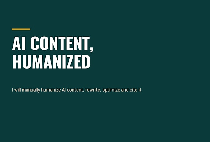 manually humanize ai content, rewrite, optimize, cite it, remove ai