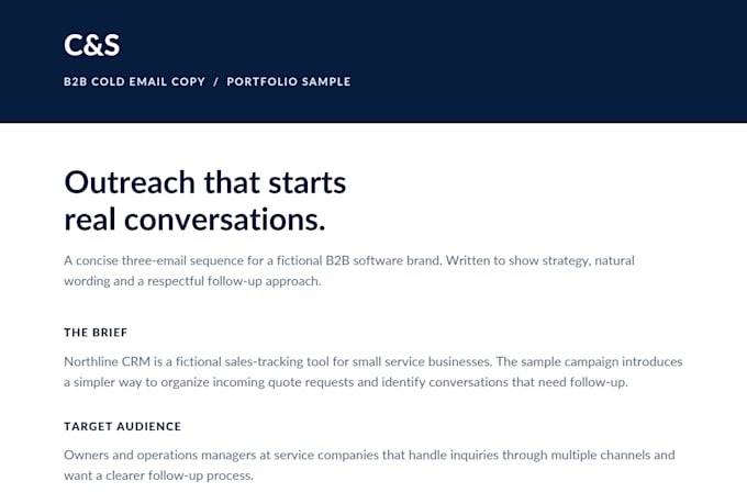 write personalized b2b cold emails and follow up sequences