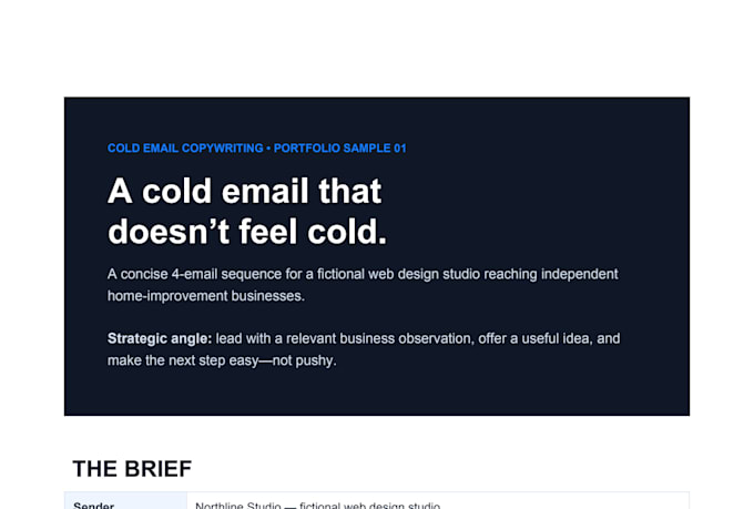 write cold sequences that start conversations, not sales pitches