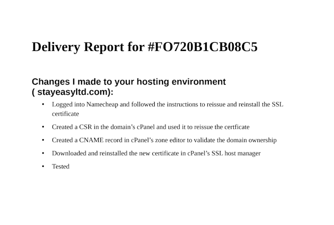 install an SSL certificate to make your site work with https