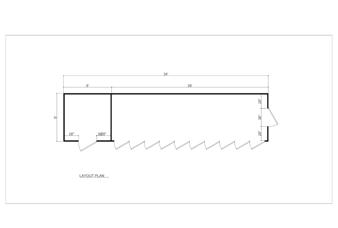 design architectural floor plan , convert 2d floor plan in autocad