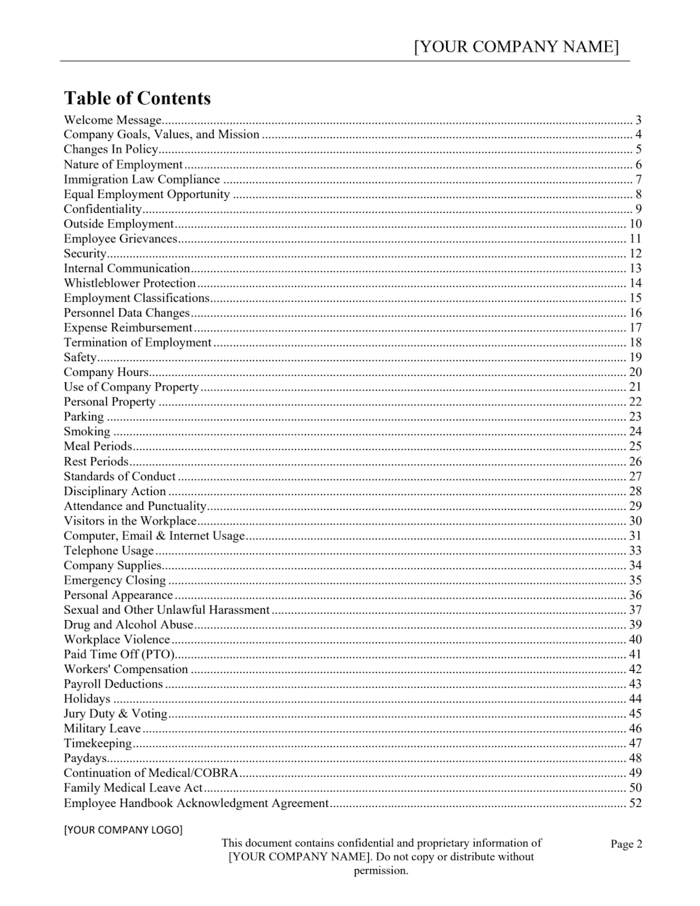 Provide You An Employee Handbook Template By Nbruno5