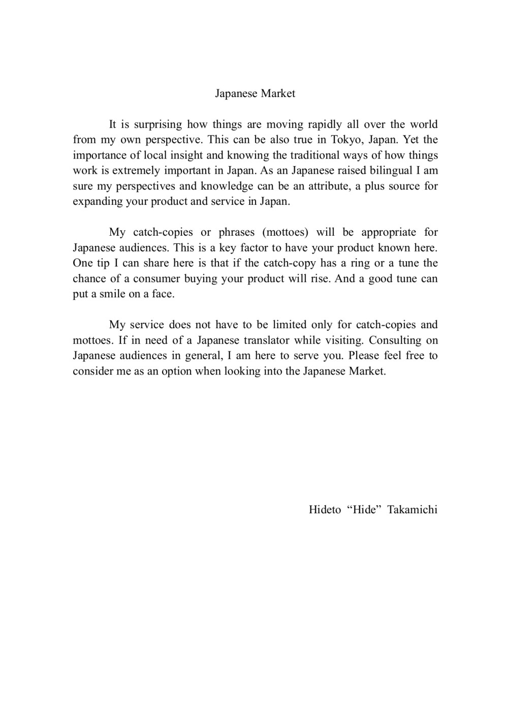 Create A Japanese And English Catchcopy And Phrases By Hidetotakamichi