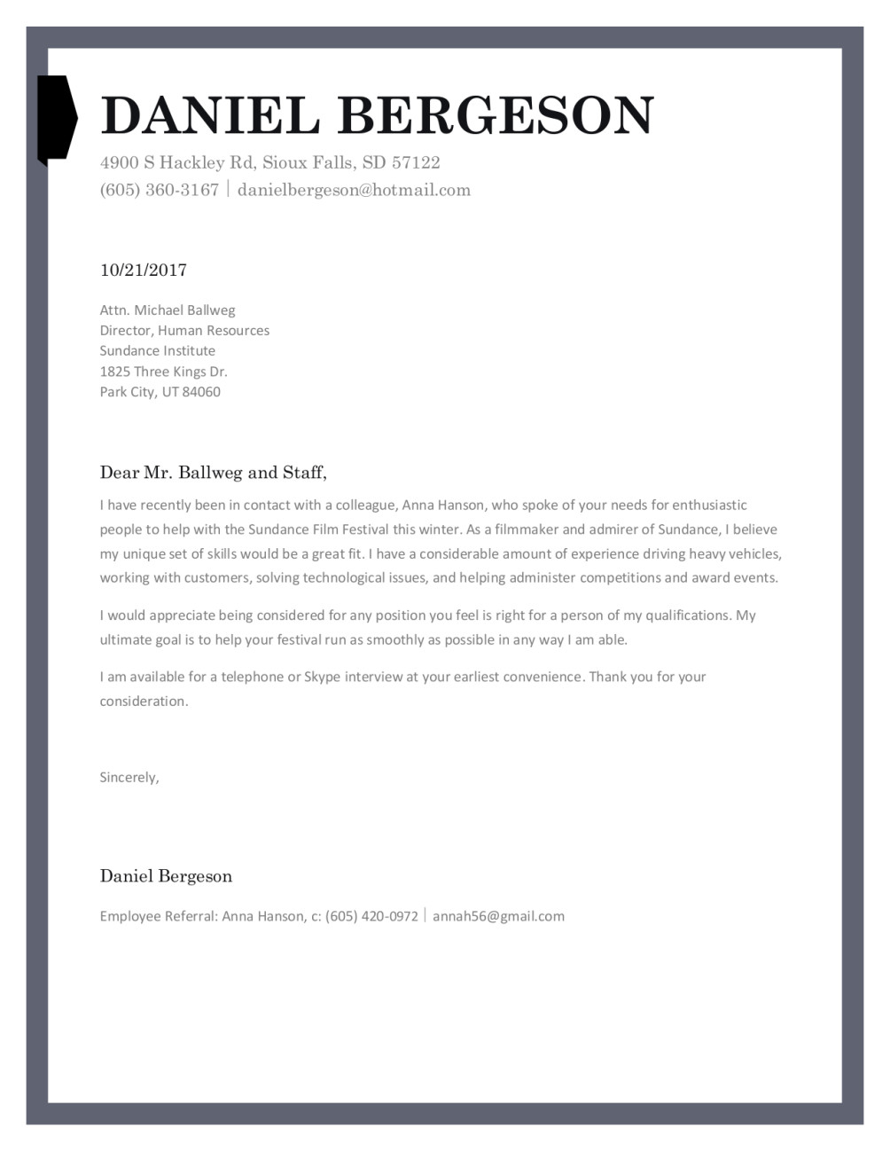 Craft A Compelling And Unique Cover Letter By Danielbergeson Fiverr