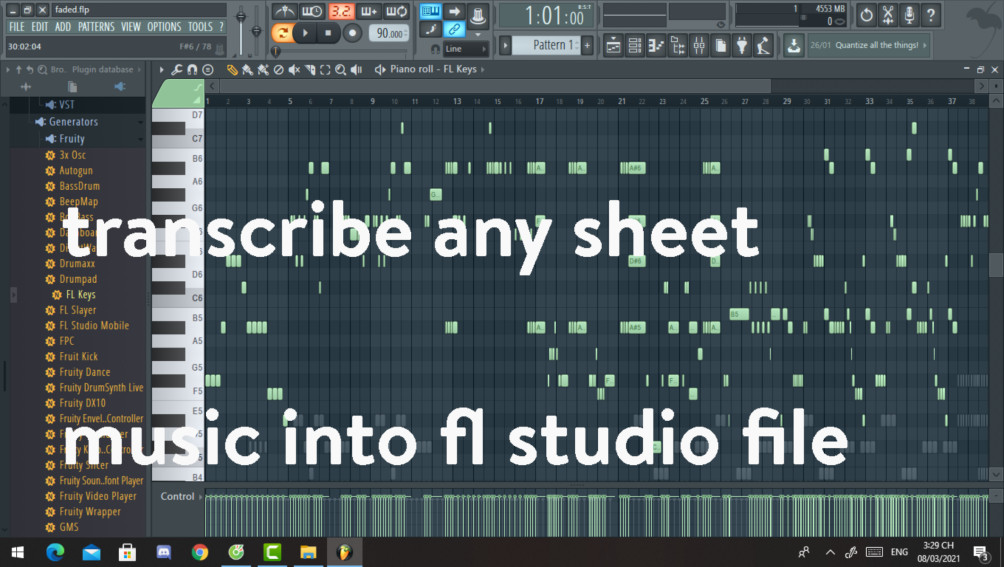 Transcribe any sheet music into fl studio file by Nguyen1thong | Fiverr