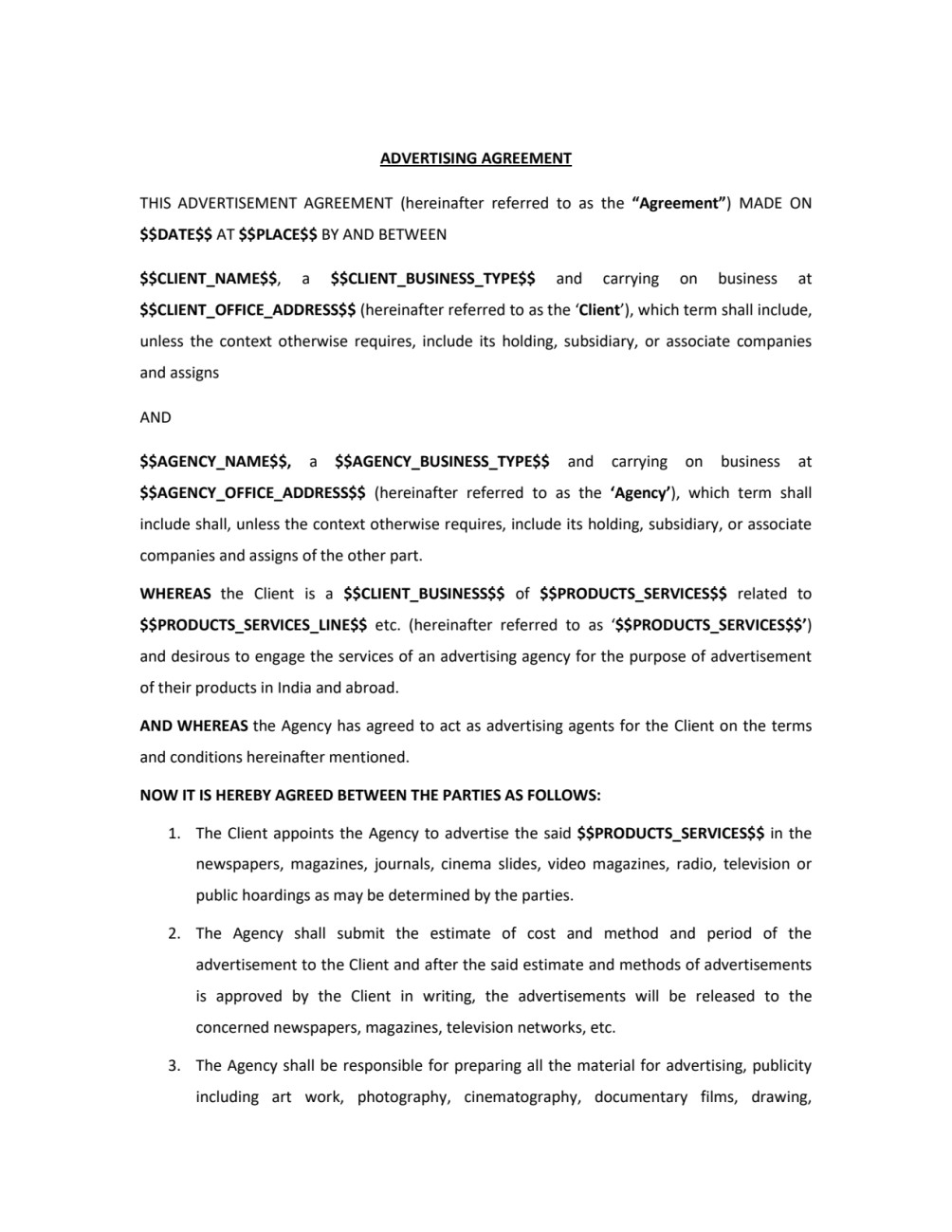 Professionally draft a business or ip contract by Remote_lawyer Pertaining To radio advertising agreement template