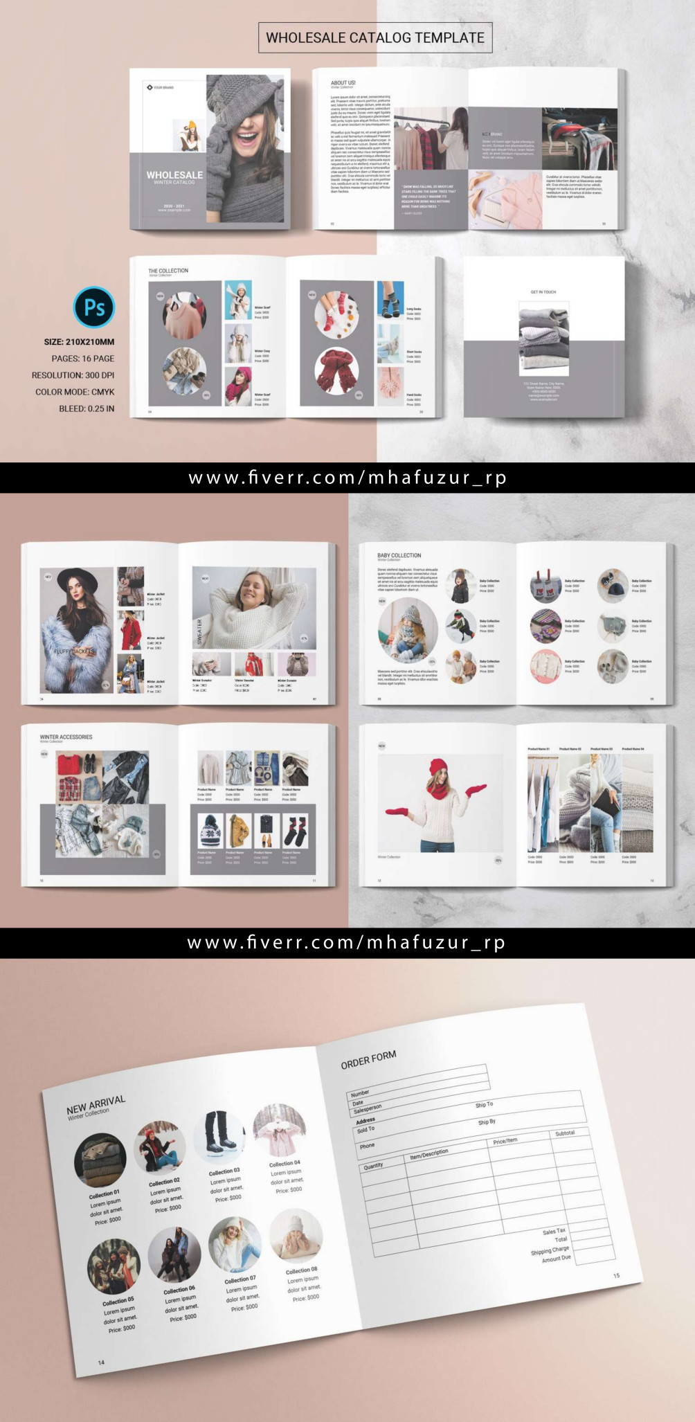Create minimal apparel catalog, fashion lookbook, line sheet, clothing  catalogue by Mhafuzur_rp