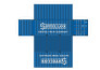 make a papercraft shipping container with your logo on it