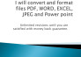 convert PDF, and prepare filable forms in excel