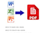 convert document files word, excel, powerpoint, jpg to PDF