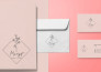 do minimal hand drawn feminine logo design free mockup