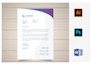 design professional, creative letterhead word template