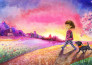 hand painted watercolor illustrations in a gentle, fairytale style