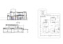 draw a architectural floor plan, elevation and section