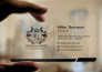 design transparent plastic frosted clear translucent pvc business cards