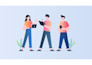 design an amazing flat vector illustration for webs and apps