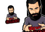 draw cartoon portrait, vector, caricature, and podcast logo