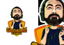 draw cartoon portrait, vector, caricature, and podcast logo