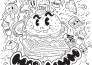 design a doodle in line artwork, or color