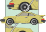 make a flat 2d illustration of your car