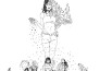 comic book pages and character designs