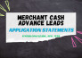 provide mca leads 2023 app statements