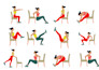 do workout yoga chair exercise patent drawing illustrate