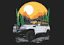 make car vector art illustration for t shirt design