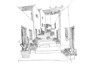 draw architectural, urban, cityscape sketch