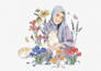 create portrait with simple watercolor illustration style