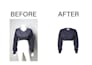 perform ghost mannequin symmetrical shaping image retouch