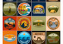 create outdoor logo and retro vintage badge illustrations