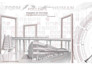 do digital architectural visualization collage style render