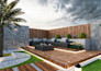 design landscape, backyard, pergola, patio with realistic rendering